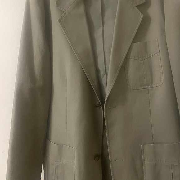 Eddie Bauer Casual Preppy (Large) Olive Brushed Button Accented Blazer - Picture 1 of 12